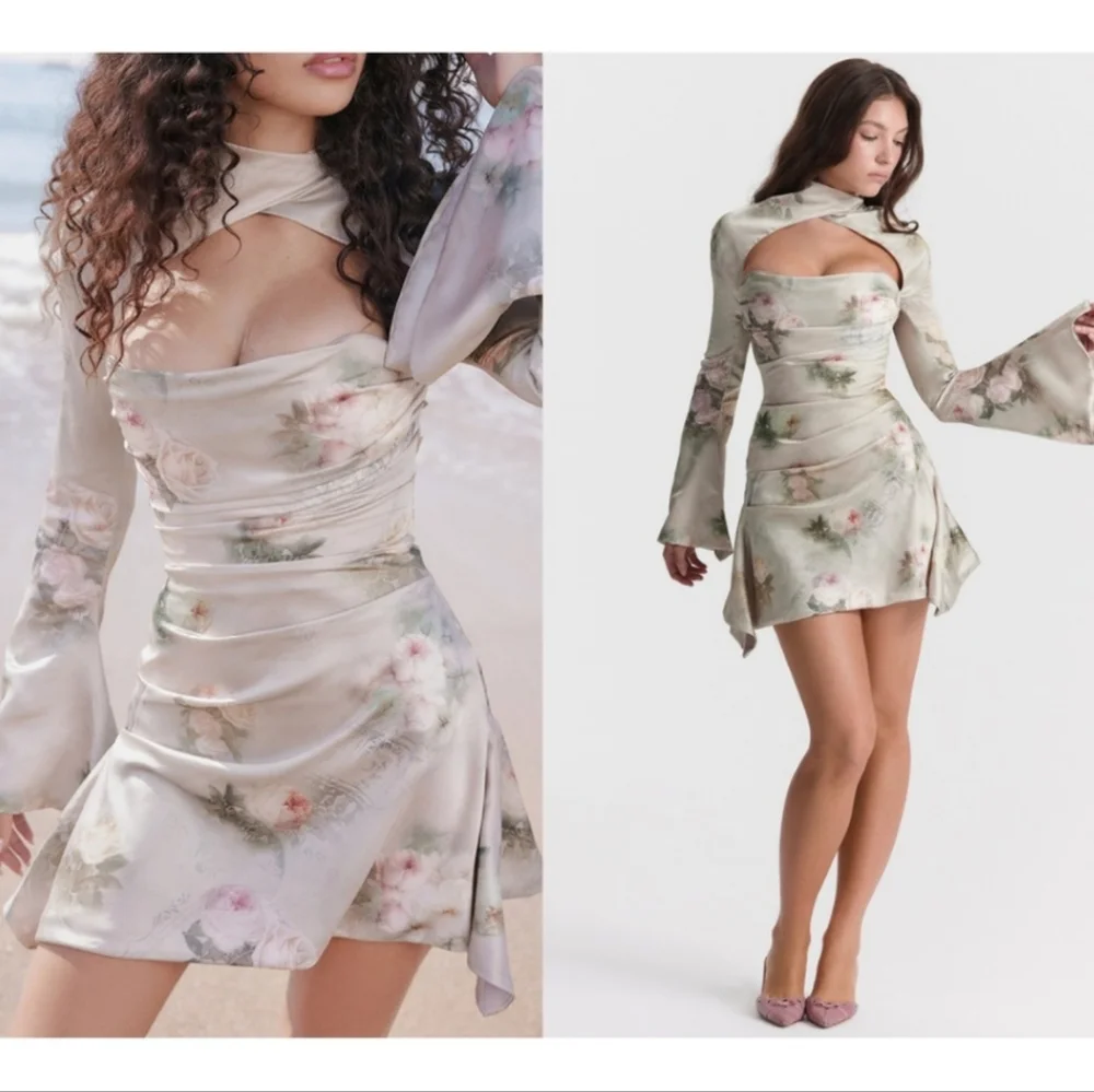 House Of CB 'Toira' Mini Dress In Vintage Cream - Picture 8 of 12